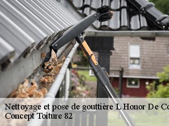 Nettoyage et pose de gouttière  l-honor-de-cos-82130 Concept Toiture 82